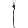 imageDeco 79 Aluminum Metal Textured Wall Sconce with Curved Shape 7quot x 7quot x 31quot GoldBlack