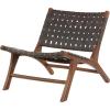 imageDeco 79 Contemporary Wood Accent Chair 2 PIECES LARGE SIZE Mahogany
