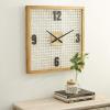 imageDeco 79 Farmhouse Wood Square Wall Clock 24quot x 2quot x 24quot WhiteWhite