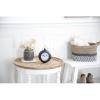 imageDeco 79 Metal Decorative Clock Mantel Clock with Gold Accents Tabletop Clock 6quot x 3quot x 9quot GrayBlack