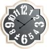 imageDeco 79 Metal Decorative Quatrefoil Wall Clock for Home and Room 32quot x 2quot x 32quot Black