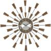 imageDeco 79 Metal Decorative Wall Clock Starburst Wall Clock for Home with Silver Accents Wall Clock for Room 22quot x 3quot x 22quot Brown