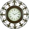 imageDeco 79 Metal Fleur De Lis Wall Clock 38quot x 5quot x 38quot Brown
