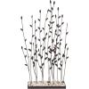 imageDeco 79 Metal Floral Decorative Sculpture Home Decor Statue with Loose Stones Accent Figurine 14quot x 5quot x 31quot Black