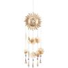 imageDeco 79 Metal Floral Sun and Flowers Windchime with Glass Beads and Cone Bells 11quot x 1quot x 32quot Gold