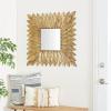 imageDeco 79 Metal Leaf Room Wall Mirror Radial Entryway Mirror Wall Mounted Mirror 30quot x 1quot x 30quot Brown