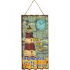 imageDeco 79 Metal Wall Clock Decor 14 by 32Inch