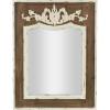 imageDeco 79 Rustic Wood Wall Mirror 43quotx33quot Brown WhiteBrown  White
