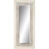 imageDeco 79 Rustic Wood Wall Mirror 43quotx33quot Brown WhiteWhite  Gray