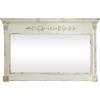 imageDeco 79 Rustic Wood Wall Mirror 43quotx33quot Brown WhiteWhite