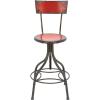 imageDeco 79 Vintage Metal Bar Stool LARGE SIZE Red