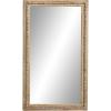 imageDeco 79 Wood Room Wall Mirror Distressed Entryway Mirror with Beaded Detailing Wall Mounted Mirror 28quot x 2quot x 48quot Light BrownMedium Brown