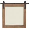 imageDeco 79 Wood Room Wall Mirror Entryway Mirror with Black Metal Hanging Rod Wall Mounted Mirror 34quot x 2quot x 71quot Brown31L x 31W