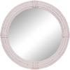 imageDeco 79 Wooden Room Wall Mirror Coiled Rope Entryway Mirror with Wrapped Rope Accents Wall Mounted Mirror 36quot x 3quot x 36quot White