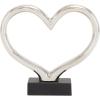 imageThe Novogratz Ceramic Heart Decorative Sculpture Home Decor Statue with Black Base Accent Figurine 13quot x 3quot x 12quot Silver