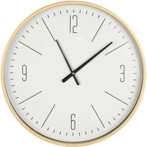imageCosmoLiving by Cosmopolitan Glass Wall Clock with Gold Accents 20quot x 2quot x 20quot BlackGoldBlack