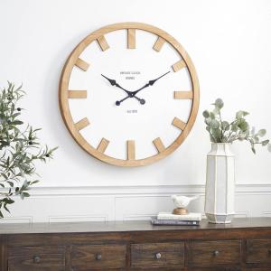 imageCosmoLiving by Cosmopolitan Glass Wall Clock with Gold Accents 20quot x 2quot x 20quot BlackWhite