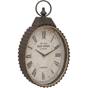 imageDeco 79 42555 Metal Rope Wall Clock 12quot x 21quot Silver