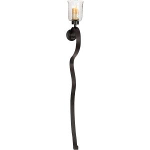 imageDeco 79 Aluminum Metal Textured Wall Sconce with Curved Shape 7quot x 7quot x 31quot GoldBlack