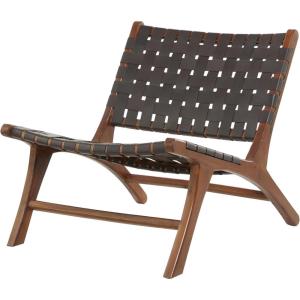 imageDeco 79 Contemporary Wood Accent Chair 2 PIECES LARGE SIZE Mahogany
