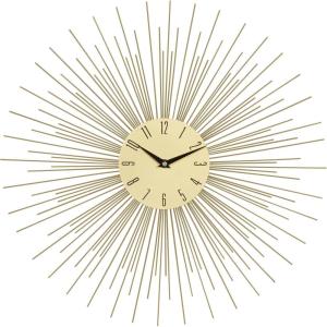 imageDeco 79 Metal Starburst Decorative Wall Clock Wall Clock for Home with Black Accents Wall Clock for Room 19quot x 1quot x 19quot Gold