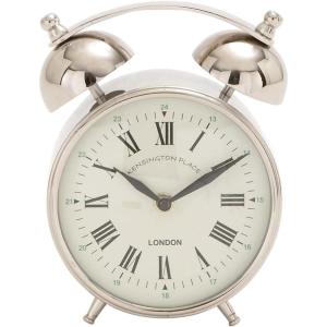 imageDeco 79 Stainless Steel Clock with Bell Style Top 3quot x 5quot x 7quot Silver