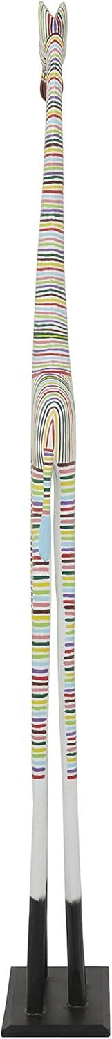 imageDeco 79 Wood Giraffe Decorative Sculpture Home Decor Statue Accent Figurine 11quot x 6quot x 47quot BrownMulti Colored