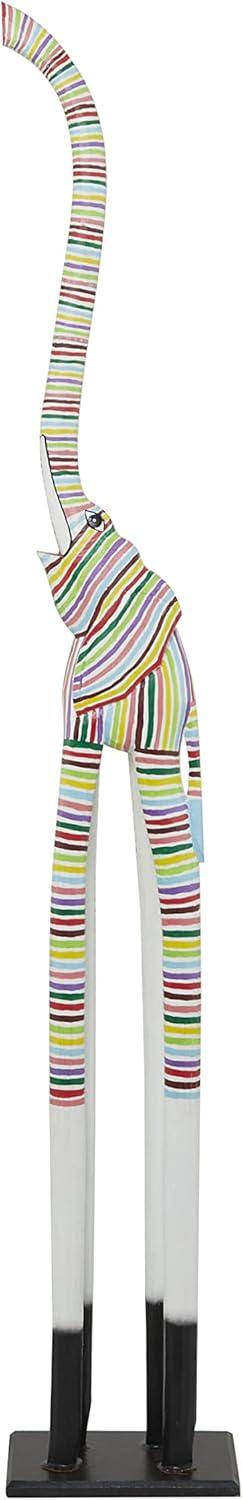 imageDeco 79 Wood Giraffe Decorative Sculpture Home Decor Statue Accent Figurine 11quot x 6quot x 47quot BrownMulti Colored