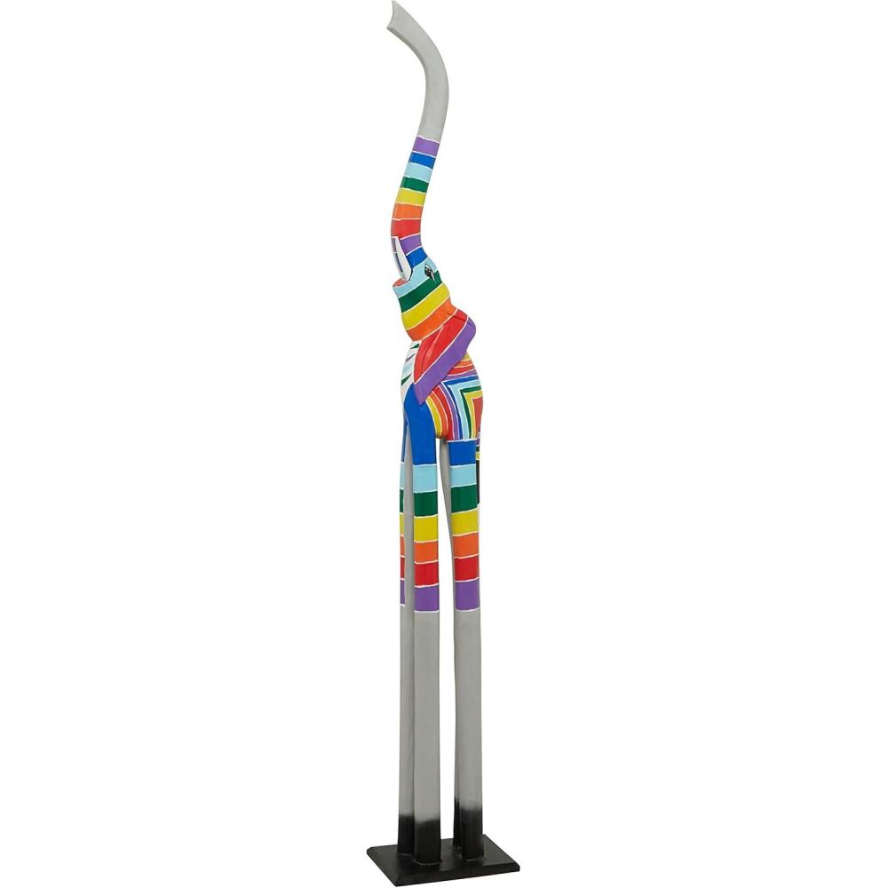 imageDeco 79 Wood Giraffe Decorative Sculpture Home Decor Statue Accent Figurine 11quot x 6quot x 47quot BrownMulti Colored