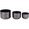 imageCosmoLiving by Cosmopolitan Metal Indoor Outdoor Planter Small Planter Pot Set of 3 Planters 9 7 6H SilverBlack