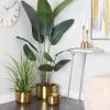 imageCosmoLiving by Cosmopolitan Metal Indoor Outdoor Planter Small Planter Pot Set of 3 Planters 9 7 6H SilverGold