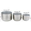 imageCosmoLiving by Cosmopolitan Metal Indoor Outdoor Planter Small Planter Pot Set of 3 Planters 9 7 6H SilverSilver