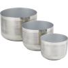 imageCosmoLiving by Cosmopolitan Metal Indoor Outdoor Planter Small Planter Pot Set of 3 Planters 9 7 6H SilverSilver