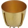 imageCosmoLiving by Cosmopolitan Metal Indoor Outdoor Planter Small Small Planter Pot with Removable Stand Set of 2 Planters 5quot 4quotW SilverGold