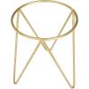 imageCosmoLiving by Cosmopolitan Metal Indoor Outdoor Planter Small Small Planter Pot with Removable Stand Set of 2 Planters 5quot 4quotW SilverGold