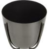 imageCosmoLiving by Cosmopolitan Metal Indoor Outdoor Planter Small Small Planter Pot with Removable Stand Set of 2 Planters 5quot 4quotW SilverGray
