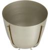 imageCosmoLiving by Cosmopolitan Metal Indoor Outdoor Planter Small Small Planter Pot with Removable Stand Set of 2 Planters 5quot 4quotW SilverSilver