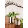 imageCosmoLiving by Cosmopolitan Metal Indoor Outdoor Wall Planter Indoor Outdoor Hanging Dome Hanging Planter with Chain Set of 2 Plant Hanger 9quot 11quotH GoldSilver