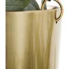 imageCosmoLiving by Cosmopolitan Metal Indoor Outdoor Wall Planter Indoor Outdoor Hanging Dome Hanging Planter with Chain Set of 2 Plant Hanger 9quot 11quotH GoldGold