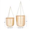 imageCosmoLiving by Cosmopolitan Metal Indoor Outdoor Wall Planter Indoor Outdoor Hanging Dome Hanging Planter with Chain Set of 2 Plant Hanger 9quot 11quotH GoldGold