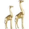 imageCosmoLiving by Cosmopolitan Polystone Giraffe Decorative Sculpture Home Decor Statues Set of 2 Accent Figurines 12quot 15quotH GoldGold