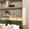 imageCosmoLiving by Cosmopolitan Polystone Giraffe Decorative Sculpture Home Decor Statues Set of 2 Accent Figurines 12quot 15quotH GoldGold