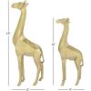 imageCosmoLiving by Cosmopolitan Polystone Giraffe Decorative Sculpture Home Decor Statues Set of 2 Accent Figurines 12quot 15quotH GoldGold