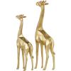 imageCosmoLiving by Cosmopolitan Polystone Giraffe Decorative Sculpture Home Decor Statues Set of 2 Accent Figurines 12quot 15quotH GoldGold