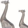 imageCosmoLiving by Cosmopolitan Polystone Giraffe Decorative Sculpture Home Decor Statues Set of 2 Accent Figurines 12quot 15quotH GoldSilver