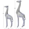 imageCosmoLiving by Cosmopolitan Polystone Giraffe Decorative Sculpture Home Decor Statues Set of 2 Accent Figurines 12quot 15quotH GoldSilver