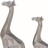 imageCosmoLiving by Cosmopolitan Polystone Giraffe Decorative Sculpture Home Decor Statues Set of 2 Accent Figurines 12quot 15quotH GoldSilver