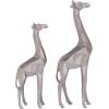 imageCosmoLiving by Cosmopolitan Polystone Giraffe Decorative Sculpture Home Decor Statues Set of 2 Accent Figurines 12quot 15quotH GoldSilver