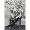 imageCosmoLiving by Cosmopolitan Polystone Giraffe Decorative Sculpture Home Decor Statues Set of 2 Accent Figurines 12quot 15quotH GoldSilver