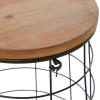 imageDeco 79 42537 Set of 3 Magnificent Metal Wood Baskets 18quot20quot23quotH Brown